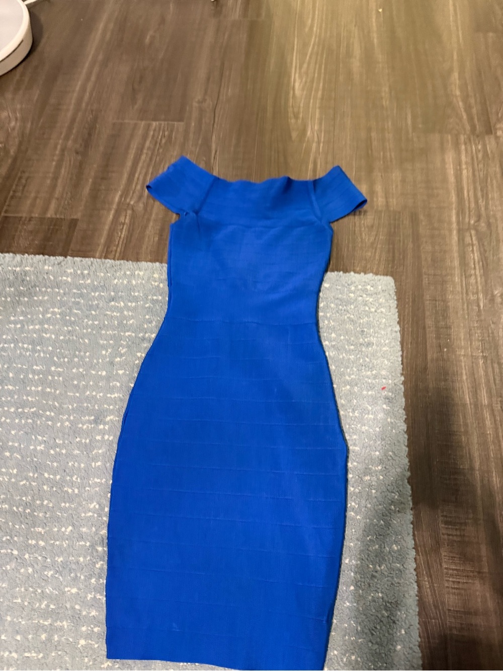 Marciano Cobalt One-Shoulder Bodycon Dress